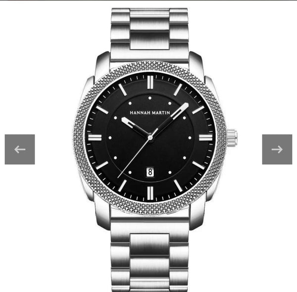 Hannah Martin Black Stainless Steel Watch